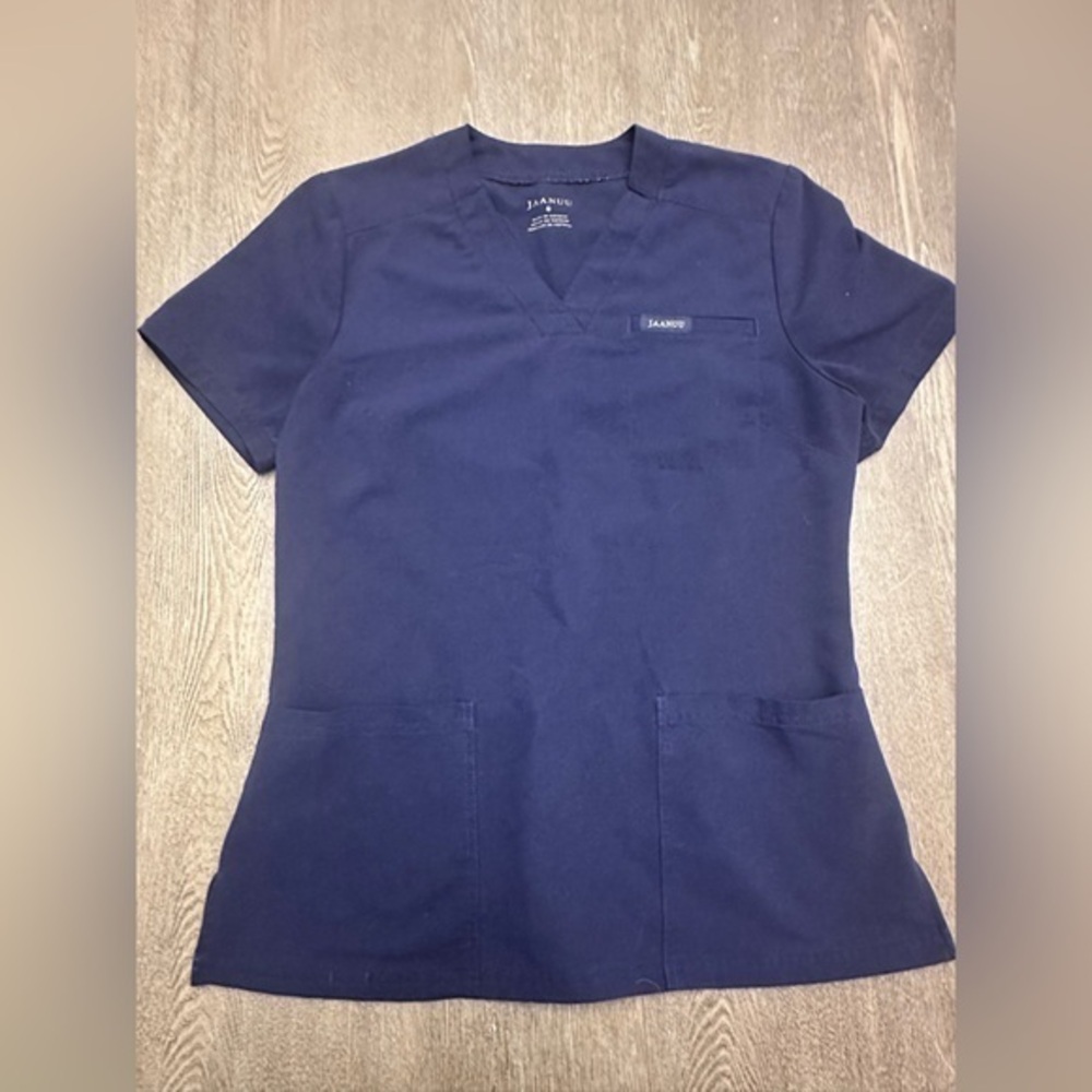 JAANUU NAVY BLUE SCRUB TOP - Size Small SKU:329